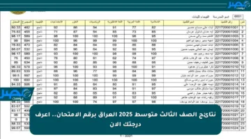نتائج الصف الثالث متوسط 2025 العراق برقم الامتحان.. اعرف درجتك الآن